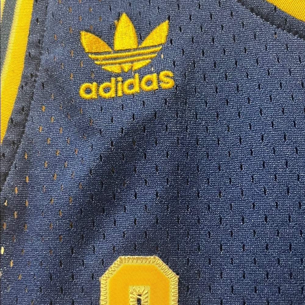 Adidas Warriors Blue and Yellow Basketball Jersey size S - Picture 4 of 7